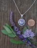 Round Wampum Silver Necklace