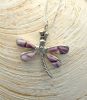 Dragonfly with Hand-cut Inlay Wampum Necklace