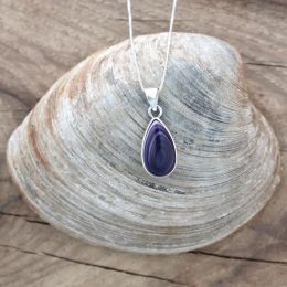 Simple Teardrop Wampum Necklace