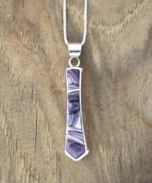 Pendulum Cornrow Inlay Wampum Necklace