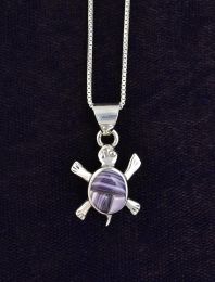 Mini Wampum Turtle Necklace