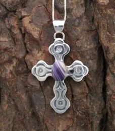 Wampum Cross Necklace