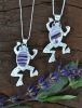 Frog Pendant with Hand-Cut Wampum Inlay