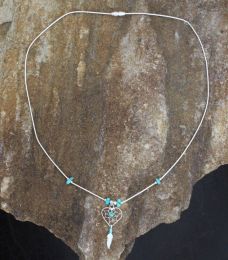 Heart Shaped Dreamcatcher Necklace
