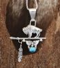 Buffalo And Arrowhead Sterling Silver Necklace