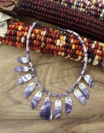 'Spirit Wings' Wampum Choker Necklace