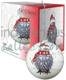 'Owl' GLASS ORNAMENT