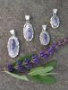Long-Oval Cabochons with Double-Accented Edge Wampum Pendant