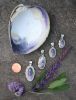 Long-Oval Cabochons with Double-Accented Edge Wampum Pendant