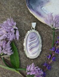 Large Wampum Sterling Silver Pendant