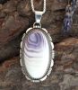 Large Wampum Sterling Silver Pendant