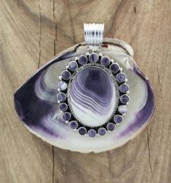 Large Cabochon Wampum Pendant