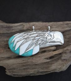 Turquoise Eagle Head Pendant