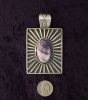 Wampum Sunburst Rectangular Necklace