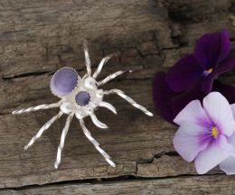 Wampum Spider Pin II
