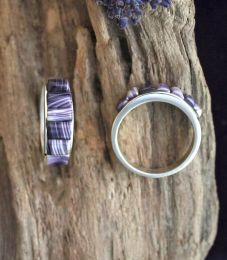 Hand-Cut Inlay Wampum Ring