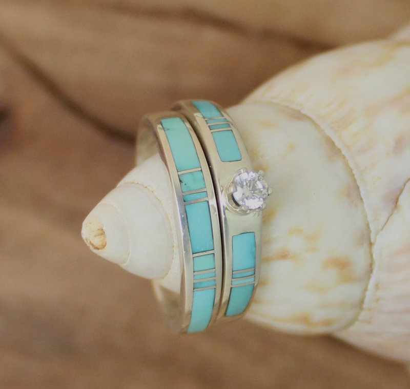 Go traditional with on sale native american wedding rings