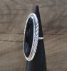 Large Long Oval Black Onyx Ring