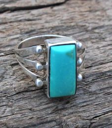 Rectangle Turquoise Ring