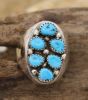 MULTIPLE MINI TURQUOISE CABOCHONS MEN'S RING