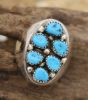 MULTIPLE MINI TURQUOISE CABOCHONS MEN'S RING