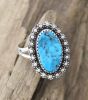 FLOWER STUDDED TURQUOISE RING