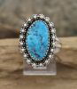 FLOWER STUDDED TURQUOISE RING