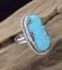 LARGE PERSIAN TURQUOISE CABOCHON RING