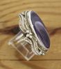 Long Oval Wampum Ring w/ Leaf design