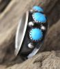 THREE ROUND NUGGETS TURQUOISE RING