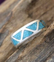 LIGHTNING DESIGN TURQUOISE BAND RING