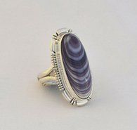 Large Oval Wampum w/ Designed Edge Ring