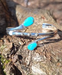 Twisted 2 Cab Turquoise Cuff
