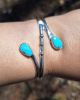 Twisted 2 Cab Turquoise Cuff