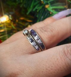 Wampum Cornrow Inlay Wedding Set