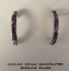 Large Hoops with Hand-cut Inlay Wampum Earrings
