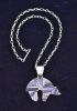 Large Bear with Hand-Cut Inlay Wampum Necklace