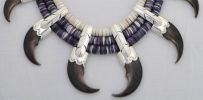 'The Chief is Present' Bear Claw Wampum Necklace