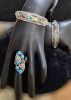 Dainty Turquoise Flower Cuff
