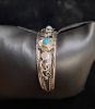 Dainty Turquoise Flower Cuff